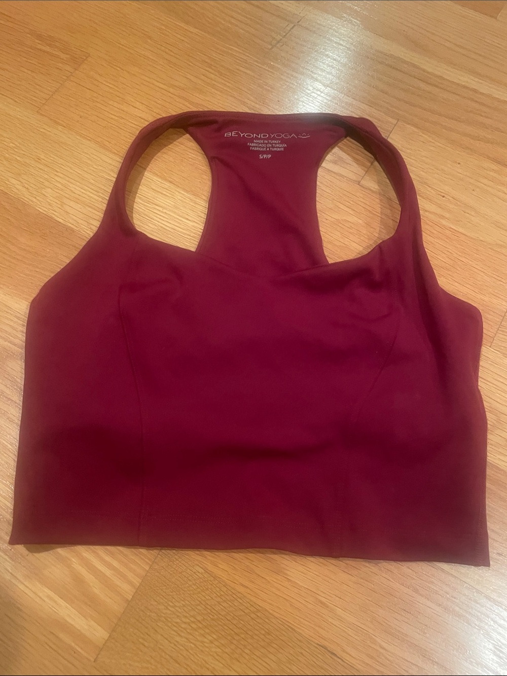 Beyond Yoga Deep Burgundy Racerback Sports Bra